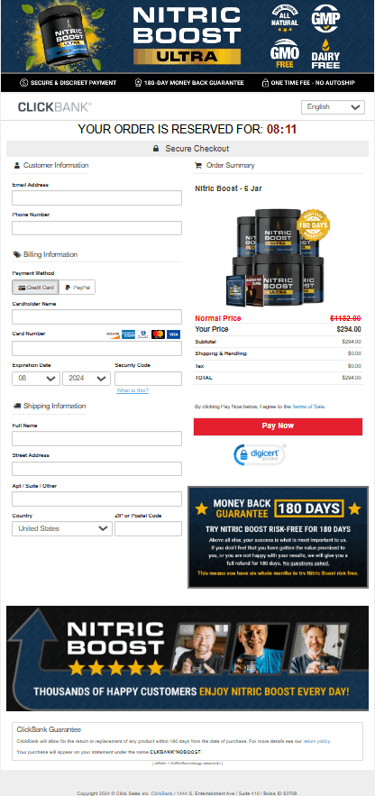 Nitric Boost Supplement-Secure-Checkout